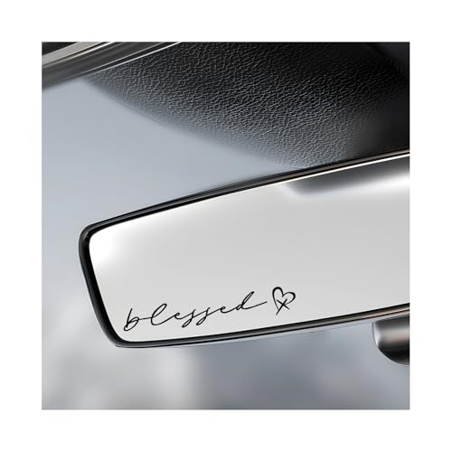 VCYOPN 3 PCS Blessed Car Decals, Rearview Mirror Self Affirmations
