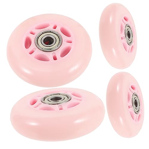 TOYANDONA 4Pcs Roller Skate Wheels Replacement Accessories High Elastic PU Wheels for Outdoor Use Suitable for Floors Streets and Sidewalks Stylish Design for Adults