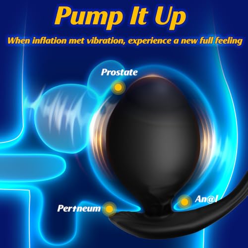 3.5" Diameter Inflatable Butt Plug Large Anal Plug Vibrator, Venght Prostate... - Image 2
