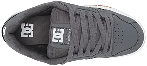 DC mens Stag Skate Shoe, Grey/Gum, 8.5 US