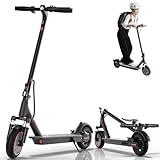 XUG Electric Scooter for Adults with Dual Suspension System - 10' Solid Tires, 500W Brushless Motor, 11-22 Mph, 23 Miles Long Range, Double Braking Folding Fast E-Scooter, App Control