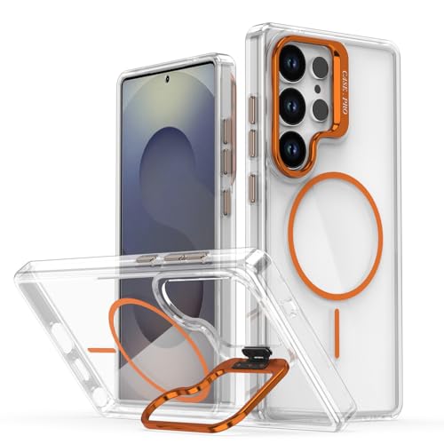 Coque Samsung S25 orange pour appels vidéo mains libres confort