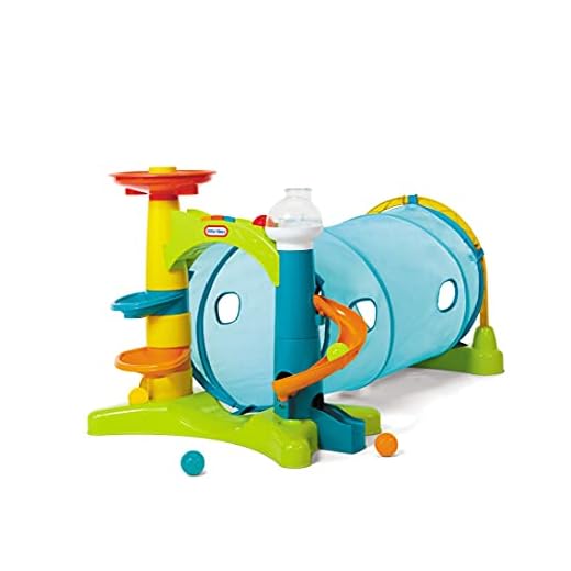 Little Tikes Learn & Play 2-in-1 Activity Tunnel with Ball Drop Game, Windows, Silly Sounds, Music, Accessories, Collapsible for Easy Storage- Gifts for Kids, Toy for Boys Girls Age 1 2 3 Year Olds