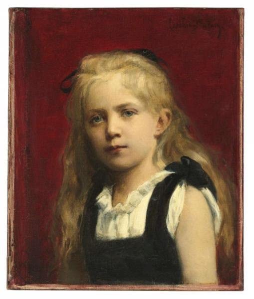 Tableau portrait d'une jeune fille habille vos murs vides 60x90cm
