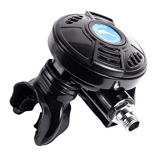 F Fityle Regulador de Etapa de Buceo, ajustador de respiración subacuática, Conector de latón, Equipo de Repuesto para Ejercicio acuáticos, Negro