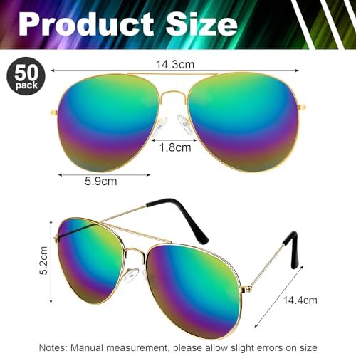 Mepase 50 Pcs Classic Pilot Sunglasses Bulk for Men Women Pilot Polarized Sunglasses Driving UV Proof Metal Frame Sunglasses2