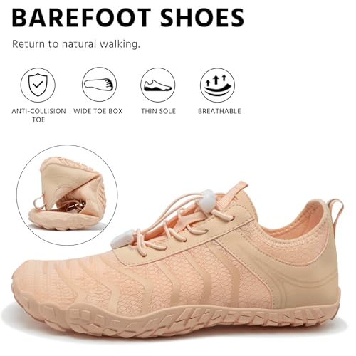 Image of EWUHA Barefoot Shoes Womens Mens Footwear for Walking Hiking with Wide Toe Box,Healthy & Non-Slip,Breathable Barefoot Vitality Water Shoes for Beach Pool Swim Outdoor (Unisex)