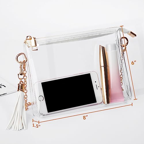 FANGSUN Clear Bag Stadium Approved, Clear Crossbody Purse for Women Concert