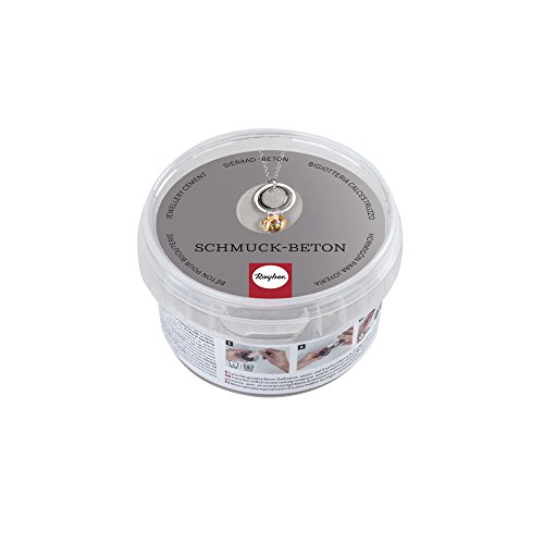 Rayher béton pour création des bijoux béton créatif pour la réalisation des objets de déco, des vases idéal pour les activités de loisirs créatifs gris