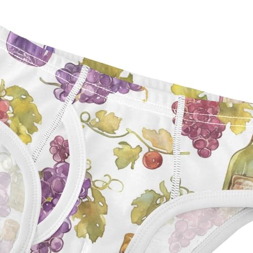 KLL Grapes Bottles Wine Baby Boys Cotton Nighttime Underwear Breathable Children Panties4