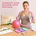 Pilates Ring Equipment Kit at Home, Resistance Bands and Exercise Ball for Women Workout Set, Pilates Rings 14 Inch Yoga Magic Circle Working Out, Pilates Equipment Essentials Kit Accessories