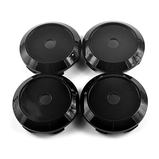 4PCS 68mm 64mm Pure Base Fit 44742-SHJ-A90 08W15-SLJ-0M00-A2 Bilhjulets kåpa för fälgar Auto Tuning Hub Cap för legeringshjul (Color : 4xBlack)