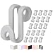Frezon Clothes Hanger Connector Hooks, Mini Cascading Hanger Hooks for Velvet Huggable Hangers, Heavy Duty Space Saving for Closet Grey 60 Pcs