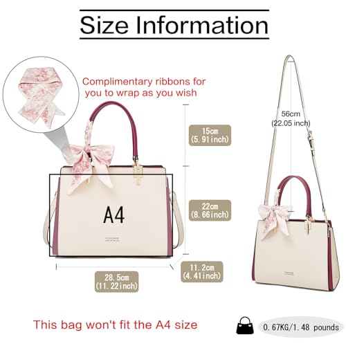 Image of FOXLOVER Medium Tote Bag for Women Designer Vintage Satchel Handbags Top-handle Purses