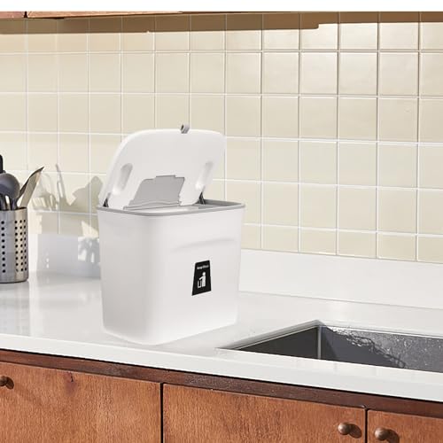 Caneca de basura de pared Toyvian 7L blanca miniatura 5