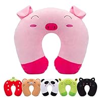 Coussin De Voyage En Avion Oreiller De Voyage Enfant En Forme De U - Coussin Cervical Doux | Pour Voiture, Avion, Maison - Fraise Tour De Cou Avion