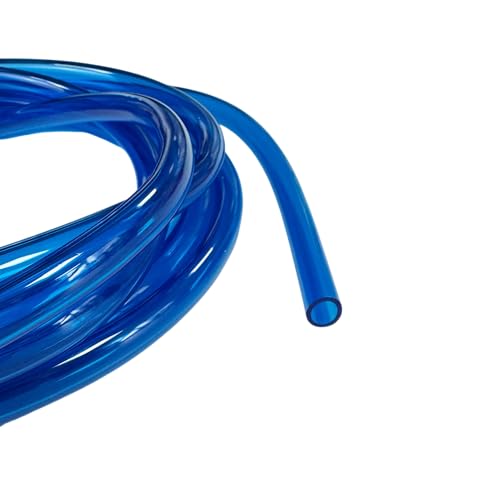 dracaena.io 4 meter/ 157.5 inch soft tube with PVC material, ID 3/8'' and OD 1/2'' - PVC pipe soft tube for Computer water cooling systems, Blue