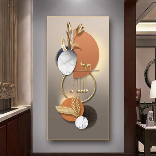 Affiche cerf abstrait pour décoration entrée maison et salon moderne
