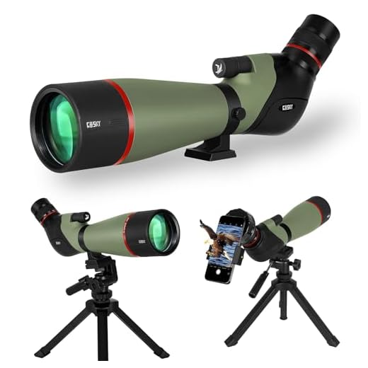 Gosky Newest 20-60X80 HD Dual Focusing Spotting Scope, BAK4 Prism 45 Degree Angled Eyepiece with Tripod, Smartphone Adapter, Scope for Bird Watching Target Shooting Hunting Wildlife Scenery