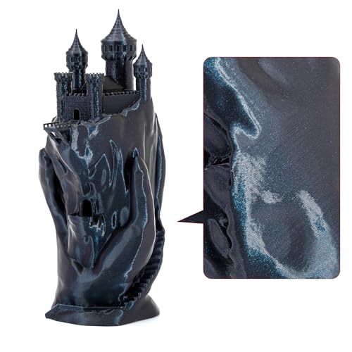 Image of Burnt Titanium Chameleon PLA 1.75mm 250g ColorShift Glitter 3D Filament FDM | Glitter sparkle Chameleon color change Hide layers Low warping No tangle 0.25kg Small Spool for Printer Bambu Prusa