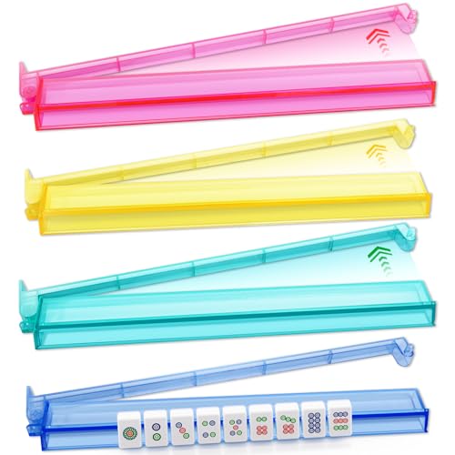 Set 4 Racks Colores para Mahjong con Empujadores