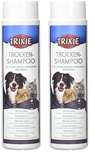 TRIXIE Trocken-Shampoo, Inhalt: 200 g (Packung mit 2)