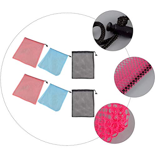 BESPORTBLE Saco de Malha 6Pcs Com Cordão de Malha Bolsa de Malha de Camping Esporte de Viagem Mala d