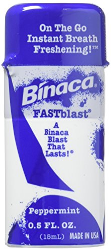 Binaca Fastblast Breath Spray Peppermint 0.5 Oz (Pack of 12)