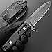 Gtkii GTK40 Fixed Blade Knife AUS-8 Steel Blade Full Tang Nylon Fiberglass Handle Compact EDC Fix Knifes for Outdoor Camping Hunting(Black)