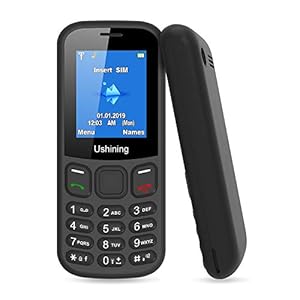 SIM Gratis Mobiele Telefoon, Ukuu 1.8″ Unlock Feature Phone (Zwart)