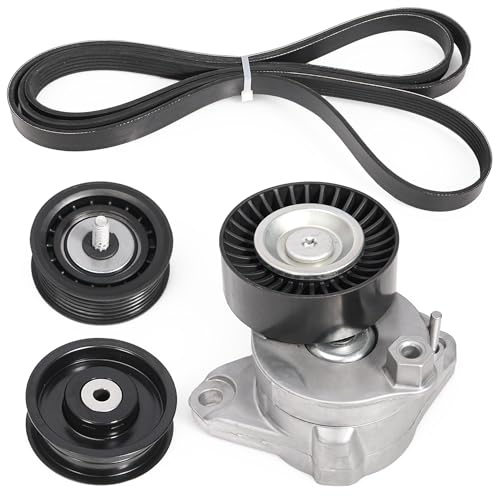 Image of Belt Tensioner and Idler Pulley Serpentine Belt kit for Mercedes-Benz C300 /E350 /ML350 /GLK350 /C230 2006-2011, 2722021419, 2722000270, 2722021019, A0039937296, A2722021419, A2722000270, A2722020000