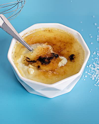 Delling Ramekins 4 Oz Set, Creme Brulee Ramekins Oven Safe, Geometric Souffle Dishes Ramekins, Porcelain Ramekin For Baking Souffle Ramekins Bowls, Small Souffle Dishes Bowls Set Of 6, White #TOP6