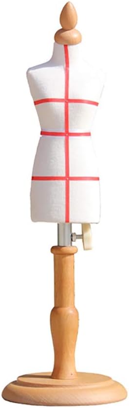 GDD Female Tailors Dummy Mini Dressmakers Dummy Famale, Tailor Manikins Doll Dress Form Display Dollhouse Accessories Decoration, Adjustable Height (Color : Portions paste line, Size : 1/4)