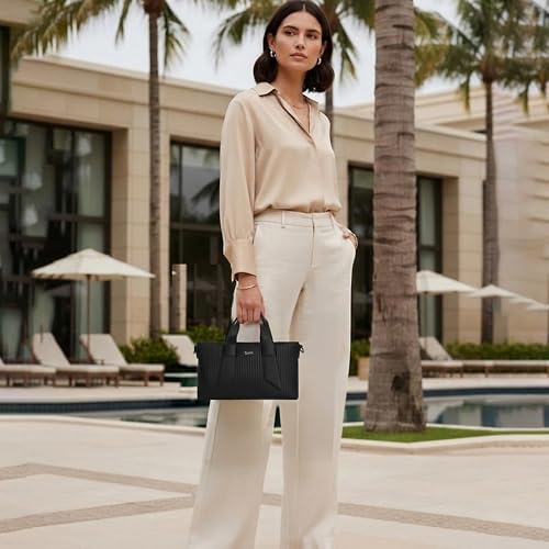 Image of EXOTIC Valeria Satchel Sling Bag for Women | Textured Leatherette Handbag with Top Handle & Detachable Crossbody Strap | Multi-Compartment Structured Purse