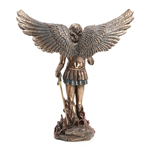 Estatua de San Miguel Arcángel 31 cm Bronce Resina miniatura 6
