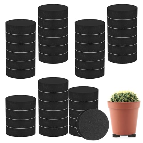 YIAJIA Paquete de 40 patas para macetas, patas invisibles para plantas de exterior, para macetas de jardín, cestas negras para flores, patas de terracota