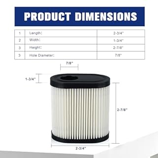 Powtol 36905 Air Filter for Toro Recycler 22 GTS 6.5HP 20016 20017 20018 Lawn Mower Tecumseh 751-11122 LV195EA with RJ19LM Spark Plug (Pack of 2)