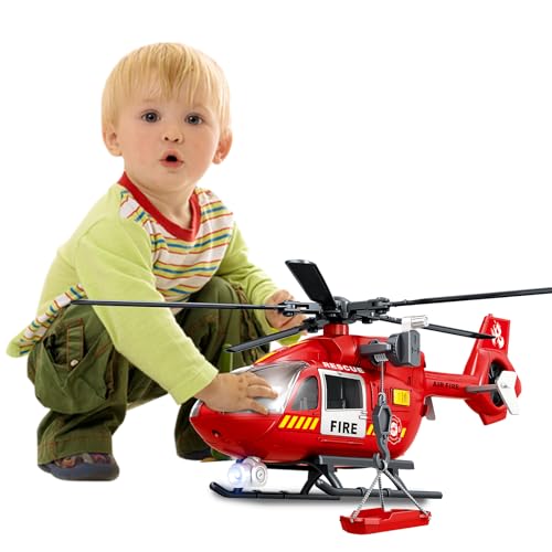 XUEXUE Big Large Helicopter Toy for Boys 2 3 4 5 6 7 - Police Rescue Copter with Crane, Lights & Sounds, Cargo Basket Included XUEXUE Big Large Helicopter Toy for Boys 2 3 4 5 6 7 - Police Rescue Copter with Crane, Lights & Sounds, Cargo Basket Included