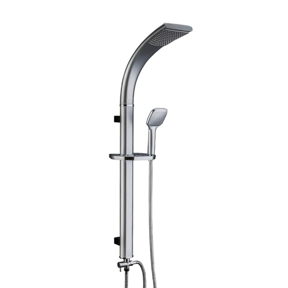 SWENEEN Handheld Showershower System,Bathroom Shower Combination Set,Multifunctional Wall Mounted Shower Faucet Set With Rain Shower Head,Hand Shower,Black,Chrome