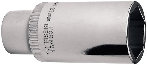 Image of Draper 16216 Expert Diesel Injector Socket, 27mm Ø, 1/2" Square Drive, Multicolor
