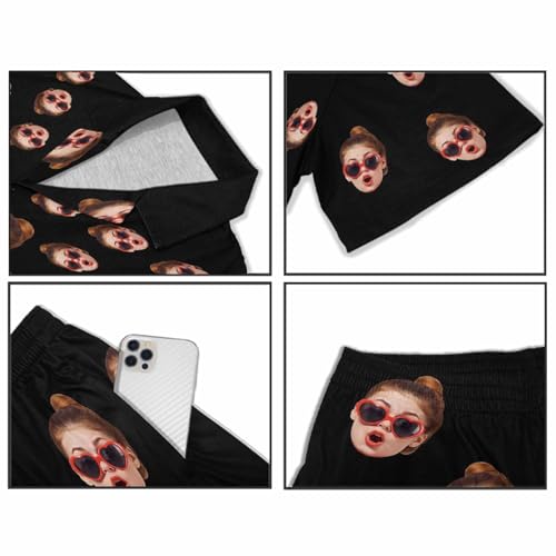 Artsadd Personalized Couple Pajamas Custom Funny pajama set 2 piece for men women Customized Short Pajamas pjs set Xmas gifts4