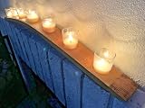 Wine Barrel Stave Candle Holder Holds 7 Votive or Tea Light Candles Rustic Reclaimed Oak Farmhouse Centerpiece Handmade Vineyard Wood Table Decor Made in California Candles Included
