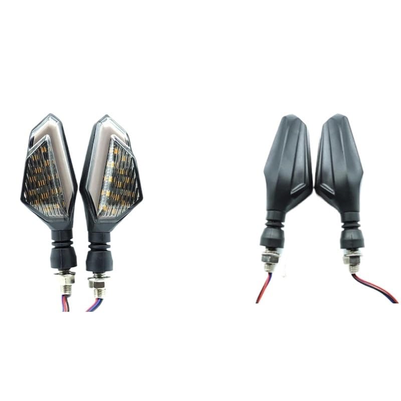 Clignotants LED universels pour motos feux ABS M10 bicolores bleu et blanc 12V