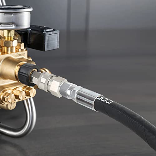 Image of Pressure Washer Whip Hose 8 FT x 3 /8 Inch, 4000 PSI Power Washer Jumper Hose