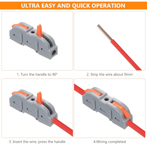 30 Stk Kabelverbinder, Verbindungsklemmen, Steckklemmen, Durchgangsverbinder, Stromklemmen, Kabelklemmen Elektro Schnellanschlussklemmen, SPL-1M Anschlussblöcke SPL-2M,3M,4M,5M, Kabel Steckverbinder