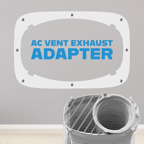 Generic AC Vent Exhaust Hose Adapter Plate for DIY Window and Sliding Doors Compatible with Midea Duo, White, SC-A-MD-001