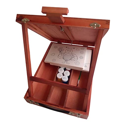 Combo Com 2 Telas Para Pintura, Maleta Cavalete, Guache e Pincel