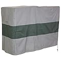 Sunnydaze Log Rack Cover - Gray with Green Stripe - 300D Polyester with PVC Backing - Heavy Duty Outdoor Accessory for Patio, Deck and Backyard - 5-Foot
