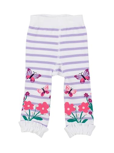 Image of RuffleButts Baby Girls Patterned Footless Ruffled Tights - Ruffle Tights | For Female Infants And Toddlers, Everyday Wear, Special Occasion Outfits, Layering Essential