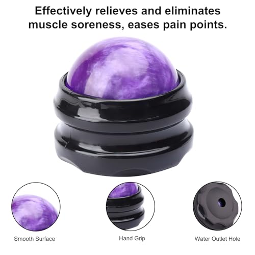 Image of WOVTE Massage Ball, Lacrosse Balls, Self Massage Tool for Sore Muscles, Shoulders, Neck, Back, Foot, Body, Deep Tissue, Trigger Point, Muscle Knots, Yoga and Myofascial Release (Purple)